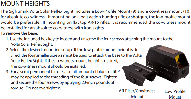 Sightmark Volta Solar Colimator - Ubitzu