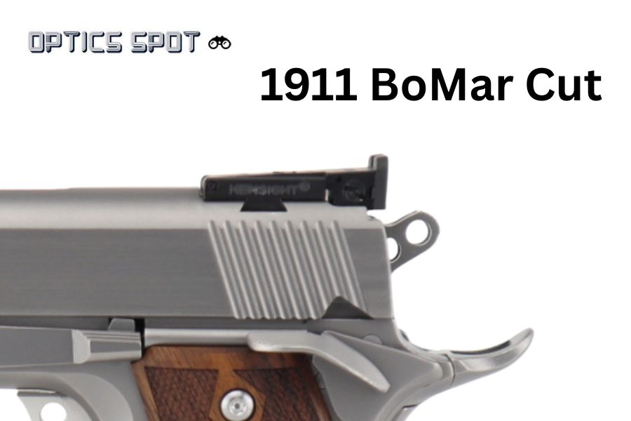 1911 [BoMar Cut] adjustable rear sight | white dots - Ubitzu