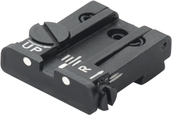 Glock [G17 G19 G26 & other] înălțător reglabil | puncte albe - Ubitzu