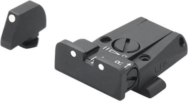 Glock [G17 G19 G26 & other] organe de ochire reglabile | puncte albe - Ubitzu