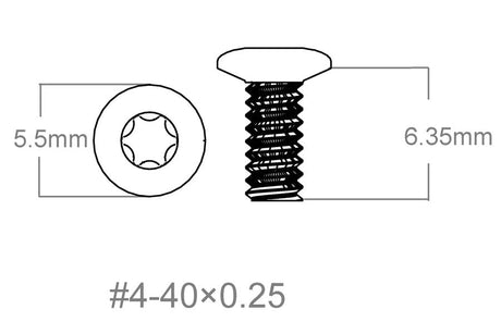 Set de șuruburi 3 buc | 4-40x0.250’’ [T10] - Ubitzu