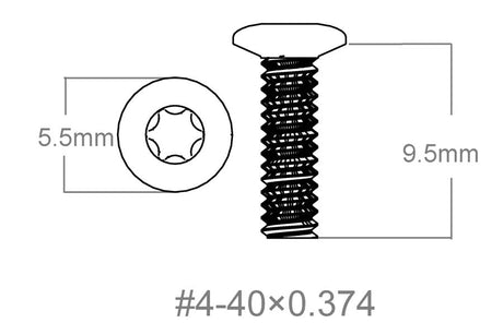 Set de șuruburi 3pcs | 4-40x0.374’’ [T10] - Ubitzu
