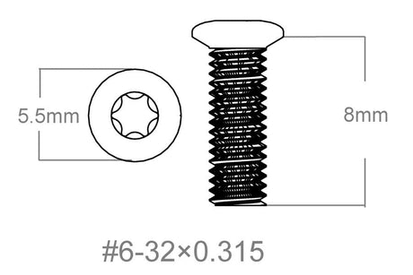 Set de șuruburi 3pcs | 6-32x0.315’’ [T10] - Ubitzu