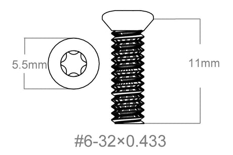Set de șuruburi 3pcs | 6-32x0.433’’ [T10] - Ubitzu