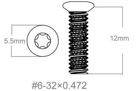 Set de șuruburi 3pcs | 6-32x0.472’’ [T10] - Ubitzu