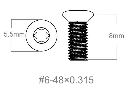 Set de șuruburi 3pcs | 6-48x0.315’’ [T10] - Ubitzu