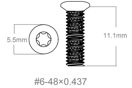 Set de șuruburi 3pcs | 6-48x0.437’’ [T10] - Ubitzu