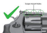 Smith & Wesson revolver [686 629 19 66 586 & other] organe de ochire reglabile pregătite pentru colimator [argintiu; spring-front sight]