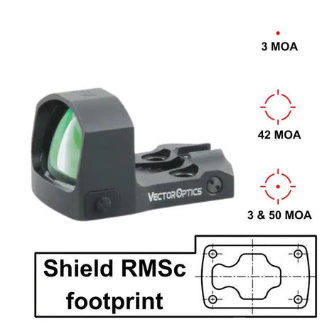Vector Optics Frenzy-S 1x17x24 MOS Multi Reticle colimator - Ubitzu
